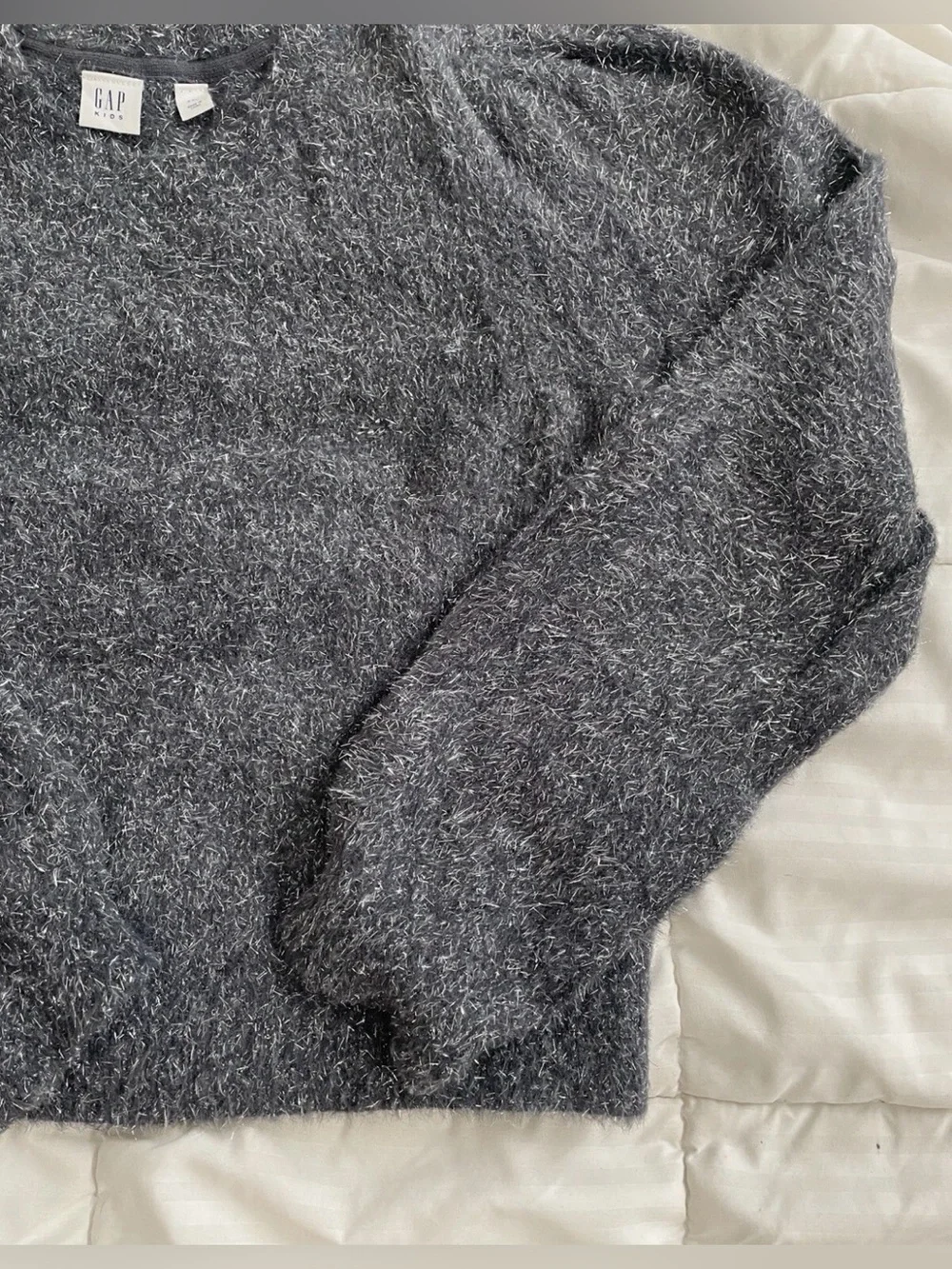 Gap Kids Sweater Girls Gray Metallic Shiny Size XXL